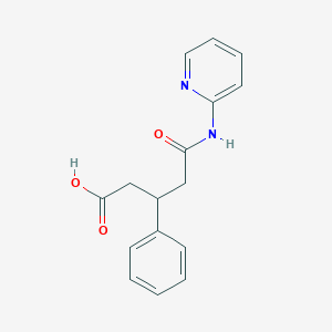 molecular formula C16H16N2O3 B2701986 3-Phenyl-4-(pyridin-2-ylcarbamoyl)-butyric acid CAS No. 280133-38-2