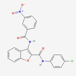 B2702018 N-(4-chlorophenyl)-3-(3-nitrobenzamido)benzofuran-2-carboxamide CAS No. 887894-30-6