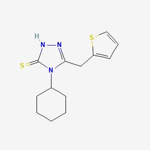 4-cyclohexyl-5-(thiophen-2-ylmethyl)-4H-1,2,4-triazole-3-thiol