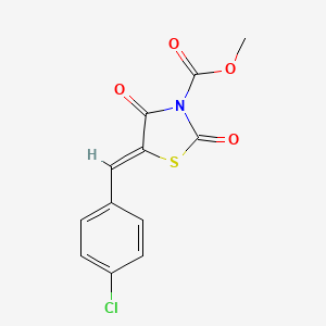 Methyl (5Z)-5-[(4-chlorophenyl)methylidene]-2,4-dioxo-1,3-thiazolidine-3-carboxylate
