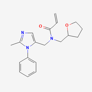N-[(2-Methyl-3-phenylimidazol-4-yl)methyl]-N-(oxolan-2-ylmethyl)prop-2-enamide