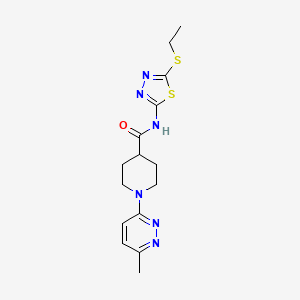 molecular formula C15H20N6OS2 B2702059 N-(5-(ethylthio)-1,3,4-thiadiazol-2-yl)-1-(6-methylpyridazin-3-yl)piperidine-4-carboxamide CAS No. 1421523-53-6
