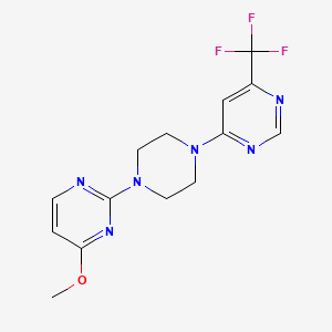 4-Methoxy-2-{4-[6-(trifluoromethyl)pyrimidin-4-yl]piperazin-1-yl}pyrimidine