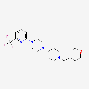 1-(1-((tetrahydro-2H-pyran-4-yl)methyl)piperidin-4-yl)-4-(6-(trifluoromethyl)pyridin-2-yl)piperazine
