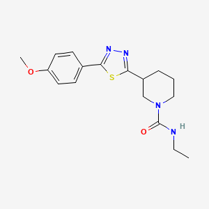 N-ethyl-3-(5-(4-methoxyphenyl)-1,3,4-thiadiazol-2-yl)piperidine-1-carboxamide