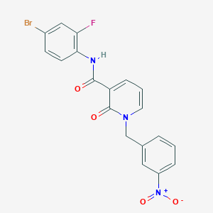 N-(4-bromo-2-fluorophenyl)-1-(3-nitrobenzyl)-2-oxo-1,2-dihydropyridine-3-carboxamide