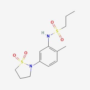 N-(5-(1,1-dioxidoisothiazolidin-2-yl)-2-methylphenyl)propane-1-sulfonamide