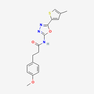 3-(4-methoxyphenyl)-N-(5-(4-methylthiophen-2-yl)-1,3,4-oxadiazol-2-yl)propanamide