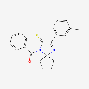 1-Benzoyl-3-(3-methylphenyl)-1,4-diazaspiro[4.4]non-3-ene-2-thione