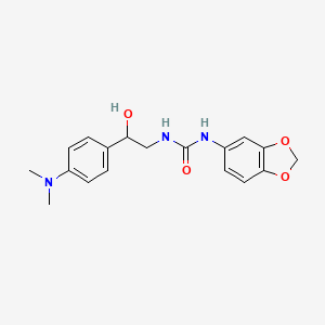 molecular formula C18H21N3O4 B2702094 1-(Benzo[d][1,3]dioxol-5-yl)-3-(2-(4-(dimethylamino)phenyl)-2-hydroxyethyl)urea CAS No. 1421512-30-2