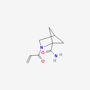 molecular formula C9H12N2O2 B2702097 2-Prop-2-enoyl-2-azabicyclo[2.1.1]hexane-1-carboxamide CAS No. 2190141-17-2