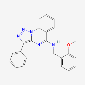 molecular formula C23H19N5O B2702103 N-(2-methoxybenzyl)-3-phenyl[1,2,3]triazolo[1,5-a]quinazolin-5-amine CAS No. 866345-49-5