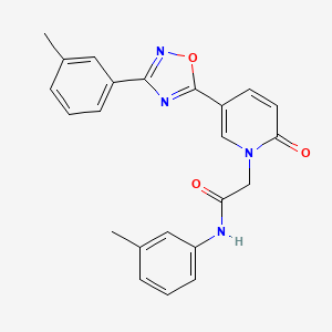 molecular formula C23H20N4O3 B2702107 N-(3-methylphenyl)-2-{5-[3-(3-methylphenyl)-1,2,4-oxadiazol-5-yl]-2-oxopyridin-1(2H)-yl}acetamide CAS No. 1326931-83-2