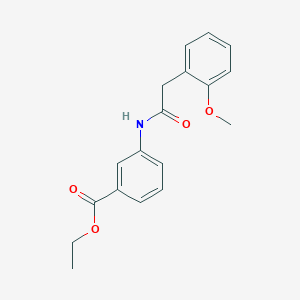 molecular formula C18H19NO4 B270211 Ethyl 3-{[(2-methoxyphenyl)acetyl]amino}benzoate 
