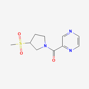 (3-(Methylsulfonyl)pyrrolidin-1-yl)(pyrazin-2-yl)methanone