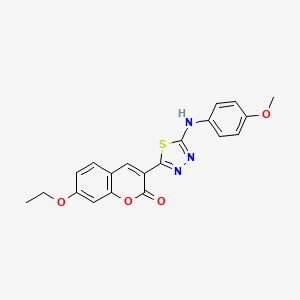 7-ethoxy-3-(5-((4-methoxyphenyl)amino)-1,3,4-thiadiazol-2-yl)-2H-chromen-2-one