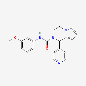 molecular formula C20H20N4O2 B2702122 N-(3-methoxyphenyl)-1-(pyridin-4-yl)-3,4-dihydropyrrolo[1,2-a]pyrazine-2(1H)-carboxamide CAS No. 900003-37-4