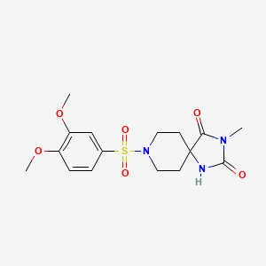 8-((3,4-Dimethoxyphenyl)sulfonyl)-3-methyl-1,3,8-triazaspiro[4.5]decane-2,4-dione