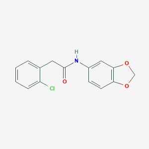 molecular formula C15H12ClNO3 B270213 N-(1,3-benzodioxol-5-yl)-2-(2-chlorophenyl)acetamide 