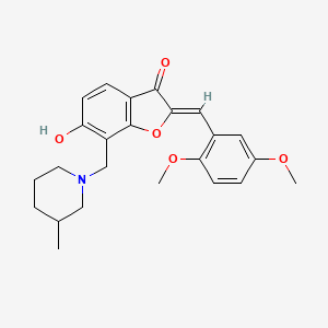 (Z)-2-(2,5-dimethoxybenzylidene)-6-hydroxy-7-((3-methylpiperidin-1-yl)methyl)benzofuran-3(2H)-one