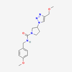N-(4-methoxybenzyl)-3-(4-(methoxymethyl)-1H-1,2,3-triazol-1-yl)pyrrolidine-1-carboxamide