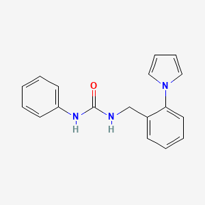 molecular formula C18H17N3O B2702145 N-苯基-N'-[2-(1H-吡咯-1-基)苯甲基]脲 CAS No. 866042-33-3