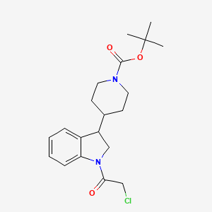 Tert-butyl 4-[1-(2-chloroacetyl)-2,3-dihydroindol-3-yl]piperidine-1-carboxylate
