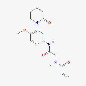 N-[2-[4-Methoxy-3-(2-oxopiperidin-1-yl)anilino]-2-oxoethyl]-N-methylprop-2-enamide