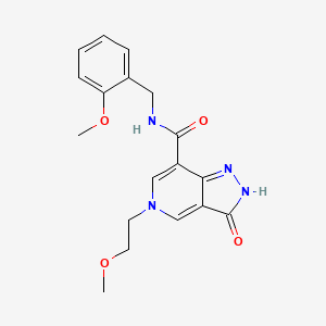 molecular formula C18H20N4O4 B2702156 N-(2-甲氧基苄基)-5-(2-甲氧基乙基)-3-氧代-3,5-二氢-2H-吡唑并[4,3-c]吡啶-7-甲酰胺 CAS No. 1206998-88-0