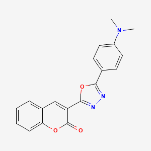molecular formula C19H15N3O3 B2702161 3-(5-(4-(dimethylamino)phenyl)-1,3,4-oxadiazol-2-yl)-2H-chromen-2-one CAS No. 2246947-14-6
