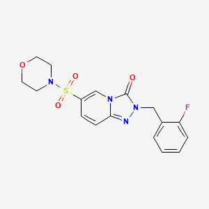 molecular formula C17H17FN4O4S B2702163 2-(2-氟苄基)-6-(吗啉磺酰基)-[1,2,4]三唑并[4,3-a]吡啶-3(2H)-酮 CAS No. 1251545-21-7