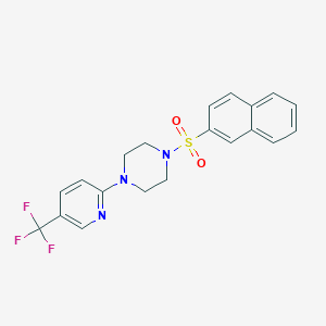 1-(naphthalene-2-sulfonyl)-4-[5-(trifluoromethyl)pyridin-2-yl]piperazine