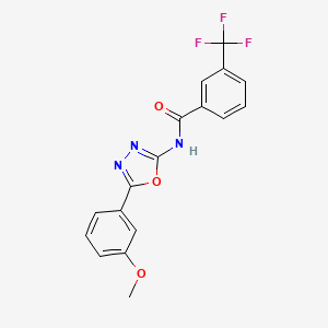 molecular formula C17H12F3N3O3 B2702173 N-(5-(3-methoxyphenyl)-1,3,4-oxadiazol-2-yl)-3-(trifluoromethyl)benzamide CAS No. 941997-61-1