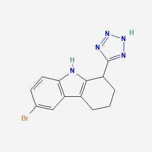 molecular formula C13H12BrN5 B2702175 6-bromo-1-(1H-tetrazol-5-yl)-2,3,4,9-tetrahydro-1H-carbazole CAS No. 924858-99-1
