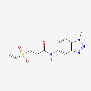3-Ethenylsulfonyl-N-(1-methylbenzotriazol-5-yl)propanamide