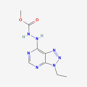 molecular formula C8H11N7O2 B2702187 甲基-N-[(3-乙基-三唑并[4,5-d]嘧啶-7-基)氨基]碳酸酯 CAS No. 941940-39-2