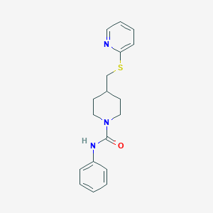 N-phenyl-4-((pyridin-2-ylthio)methyl)piperidine-1-carboxamide