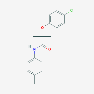 molecular formula C17H18ClNO2 B270220 2-(4-chlorophenoxy)-2-methyl-N-(4-methylphenyl)propanamide 