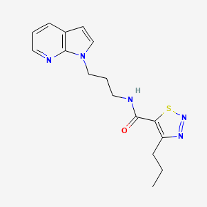 molecular formula C16H19N5OS B2702202 N-(3-(1H-pyrrolo[2,3-b]pyridin-1-yl)propyl)-4-propyl-1,2,3-thiadiazole-5-carboxamide CAS No. 1798511-77-9