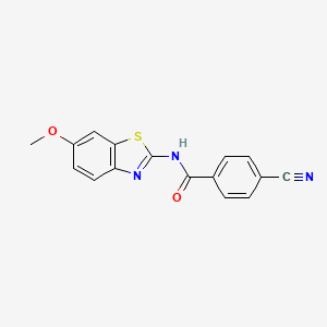 4-cyano-N-(6-methoxy-1,3-benzothiazol-2-yl)benzamide