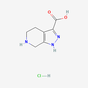 molecular formula C7H10ClN3O2 B2702207 1H,4H,5H,6H,7H-pyrazolo[3,4-c]pyridine-3-carboxylic acid hydrochloride CAS No. 1707583-18-3