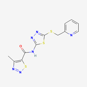 4-methyl-N-(5-((pyridin-2-ylmethyl)thio)-1,3,4-thiadiazol-2-yl)-1,2,3-thiadiazole-5-carboxamide