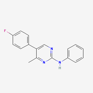 molecular formula C17H14FN3 B2702211 5-(4-fluorophenyl)-4-methyl-N-phenylpyrimidin-2-amine CAS No. 1711248-13-3