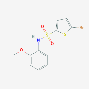 molecular formula C11H10BrNO3S2 B270222 5-bromo-N-(2-methoxyphenyl)thiophene-2-sulfonamide 