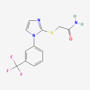2-[1-[3-(Trifluoromethyl)phenyl]imidazol-2-yl]sulfanylacetamide