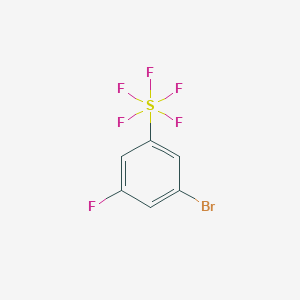molecular formula C6H3BrF6S B2702223 (3-Bromo-5-fluorophenyl)-pentafluoro-lambda6-sulfane CAS No. 2514942-03-9