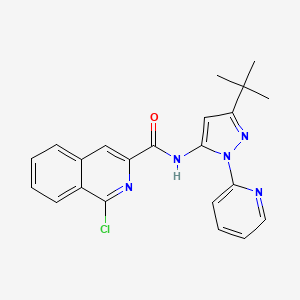 molecular formula C22H20ClN5O B2702232 N-[3-tert-butyl-1-(pyridin-2-yl)-1H-pyrazol-5-yl]-1-chloroisoquinoline-3-carboxamide CAS No. 1317950-35-8