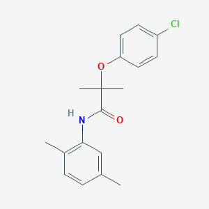 molecular formula C18H20ClNO2 B270224 2-(4-chlorophenoxy)-N-(2,5-dimethylphenyl)-2-methylpropanamide 