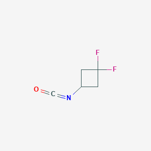molecular formula C5H5F2NO B2702241 1,1-二氟-3-异氰基环丁烷 CAS No. 1773511-62-8