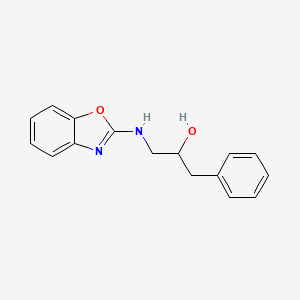 molecular formula C16H16N2O2 B2702242 1-(1,3-Benzoxazol-2-ylamino)-3-phenylpropan-2-ol CAS No. 2379995-53-4